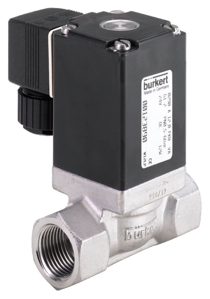 Solenoid Valve G1'' NC Stainless Steel FKM 0-16bar/232psi 230VAC Vacuum 290 66125