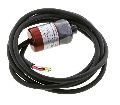 1 to 10bar SPDT Steel Pressure Switch G1/4'' 250VAC 3-wire Cable 2m