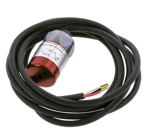 10 to 20bar SPDT Steel Pressure Switch G1/4'' 250VAC 3-wire Cable 2m