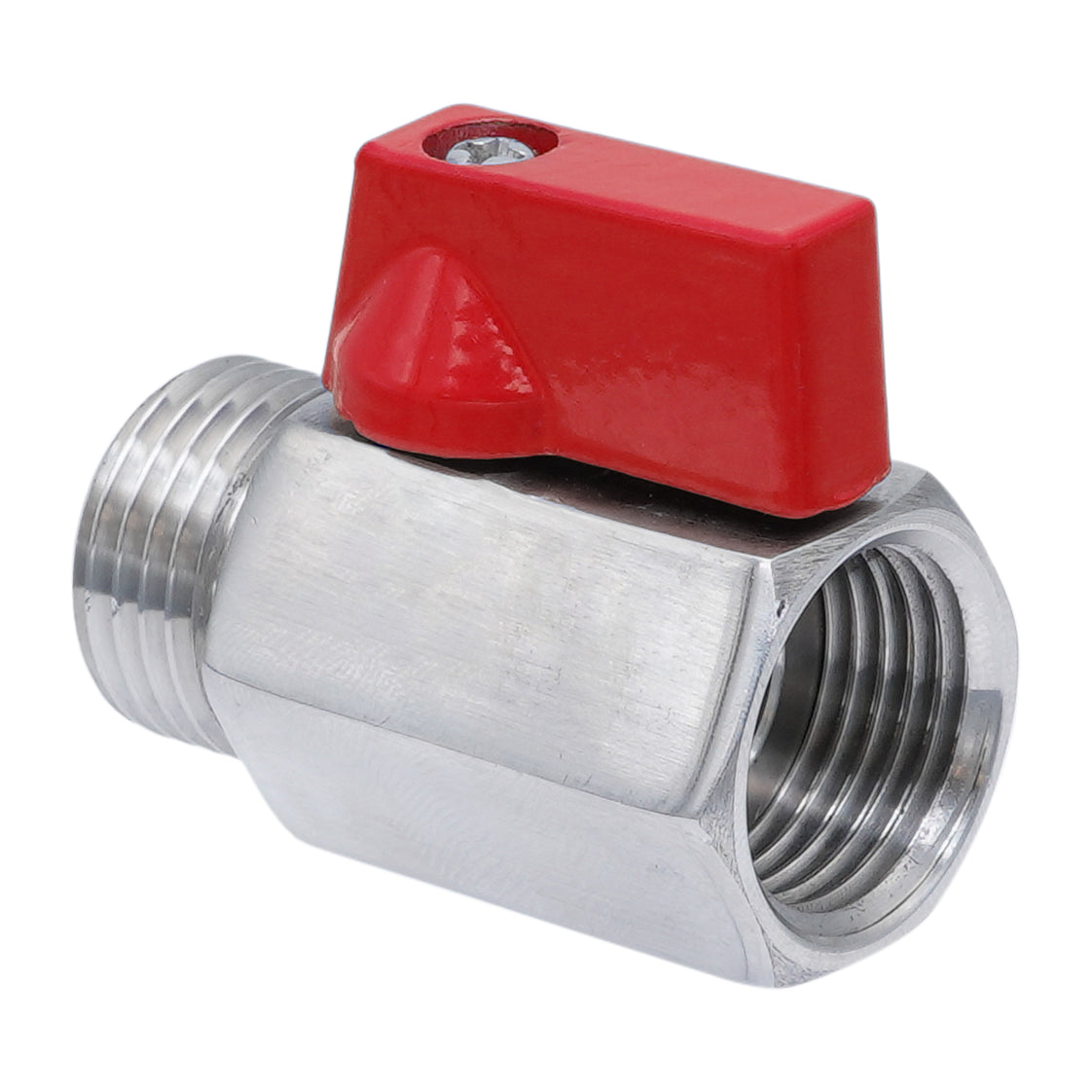 G 3/8'' M/F 2-Way Stainless Steel Mini Ball Valve 69 bar PTFE - TamesonPRO 1113-038-MF