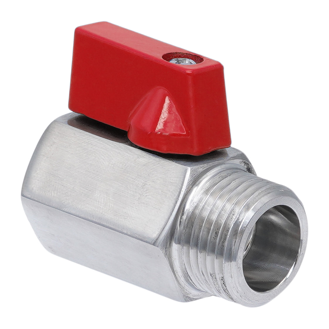 G 3/8'' M/F 2-Way Stainless Steel Mini Ball Valve 69 bar PTFE - TamesonPRO 1113-038-MF