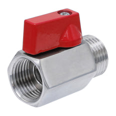 G 1/8'' M/F 2-Way Stainless Steel Mini Ball Valve 69 bar PTFE - TamesonPRO 1113-018-MF