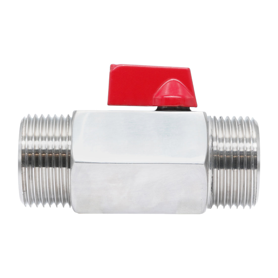 G 1/4'' M/M 2-Way Stainless Steel Mini Ball Valve 69 bar PTFE - TamesonPRO 1113-014-M