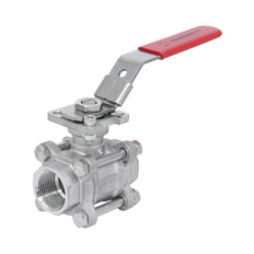 Rp 2'' 3-Piece 2-Way Stainless Steel Ball Valve 69 bar RTFE ISO-Top F05/F07 - TamesonPRO 1121-200