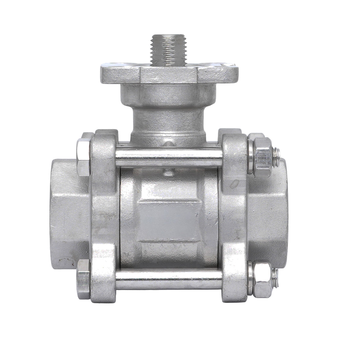 Rp 2'' 3-Piece 2-Way Stainless Steel Ball Valve 69 bar RTFE ISO-Top F05/F07 - TamesonPRO 1121-200