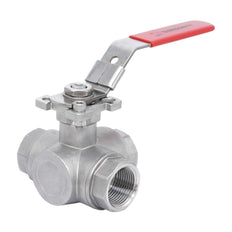 Rp 2'' 3-Way T-Port Stainless Steel Ball Valve 69 bar RTFE ISO-Top F07 - TamesonPRO 1125-200-T