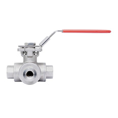 Rp 2'' 3-Way T-Port Stainless Steel Ball Valve 69 bar RTFE ISO-Top F07 - TamesonPRO 1125-200-T
