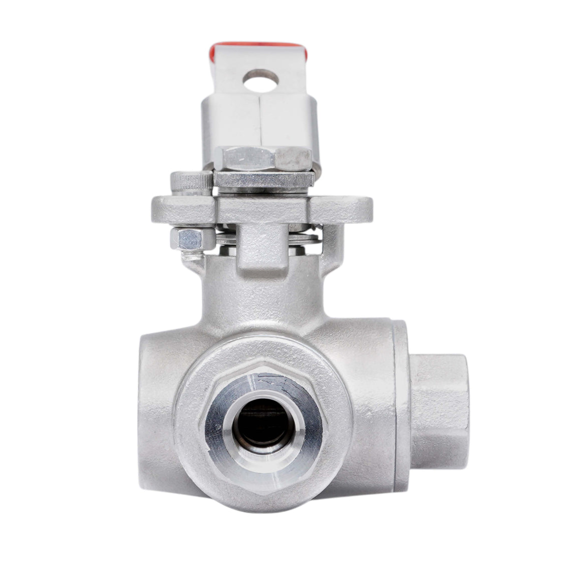Rp 1-1/2'' 3-Way T-Port Stainless Steel Ball Valve 69 bar RTFE ISO-Top F07 - TamesonPRO 1125-112-T