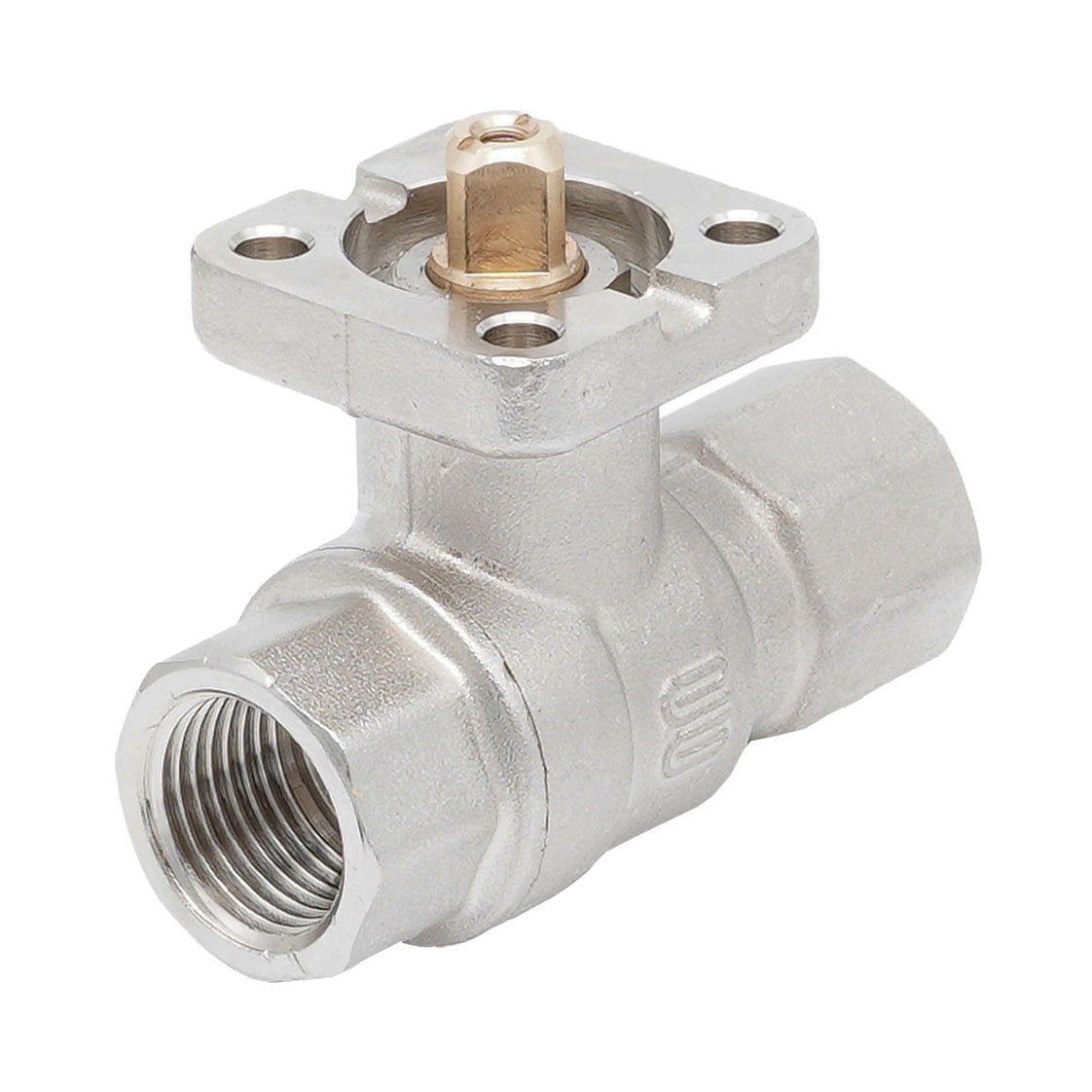 Rp 3/8" 2-way Brass Ball Valve ISO-Top F03 PN40