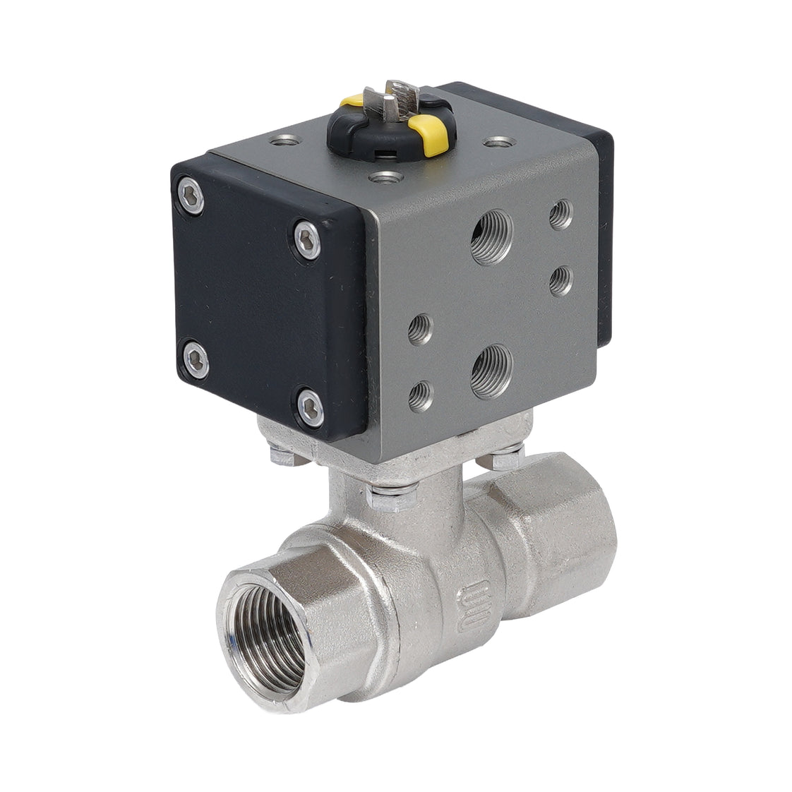 Rp 1/4" 2-Way Pneumatic Brass Ball Valve - Double Acting