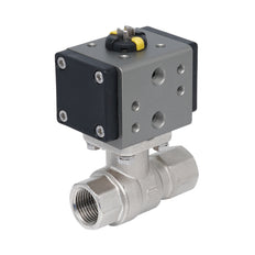 Rp 1/4" 2-Way Pneumatic Brass Ball Valve - Double Acting