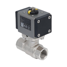 Rp 1/4" 2-Way Pneumatic Brass Ball Valve - Double Acting