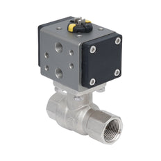 Rp 3/8" 2-Way Pneumatic Brass Ball Valve - Double Acting
