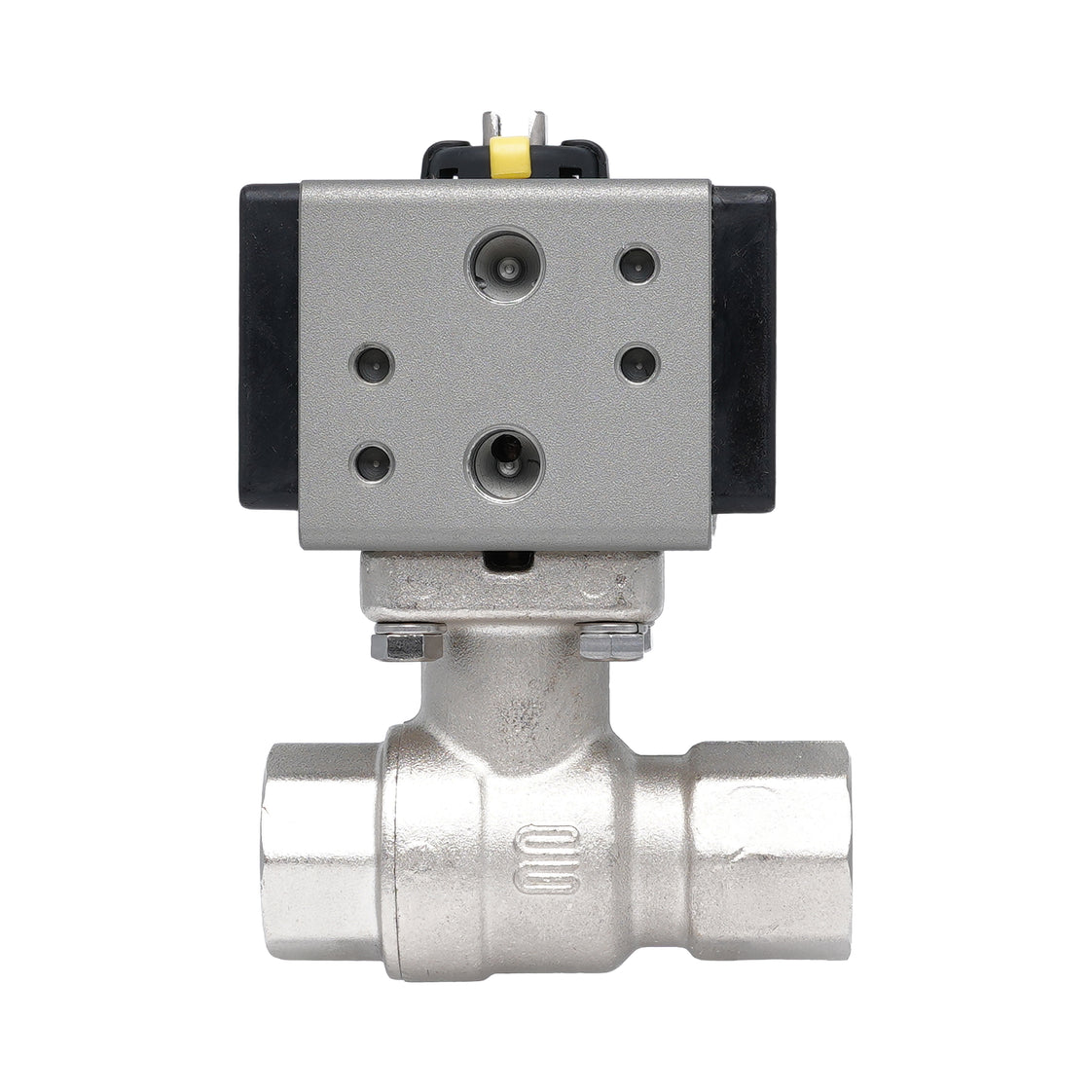 Rp 3/8" 2-Way Pneumatic Brass Ball Valve - Double Acting