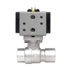 Rp 1/4" 2-Way Pneumatic Brass Ball Valve - Double Acting