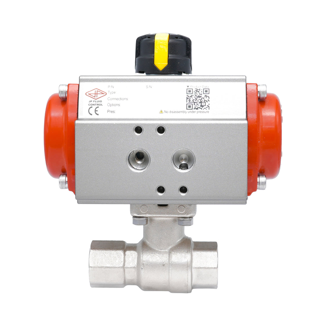 Rp 1/2" 2-Way Pneumatic Brass Ball Valve - Spring Opening