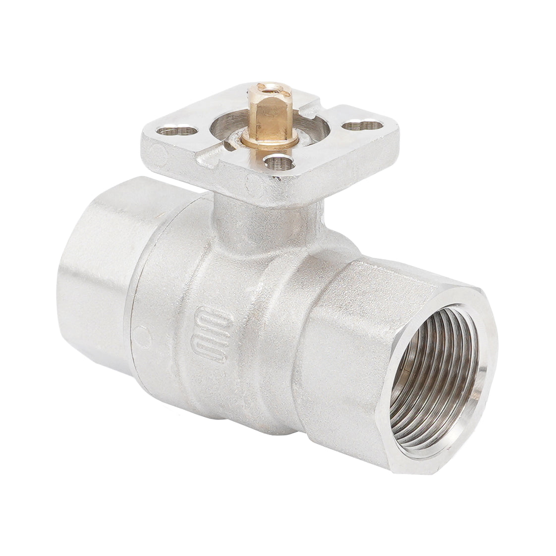 Rp 1" 2-way Brass Ball Valve ISO-Top F03/F04 PN40