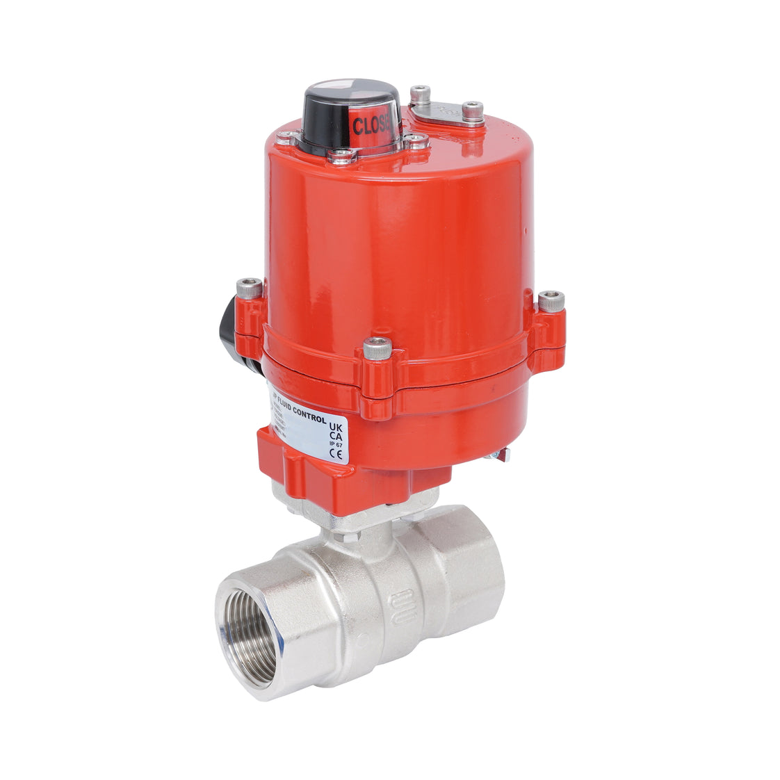 Rp 1" 2-Way Electric Brass Ball Valve 24 V AC/DC