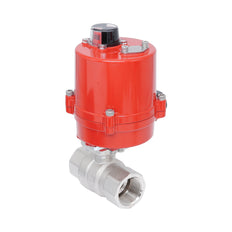 Rp 1" 2-Way Electric Brass Ball Valve 100-240 V AC