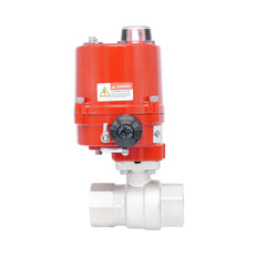 Rp 1-1/2" 2-Way Electric Brass Ball Valve 12 V AC/DC