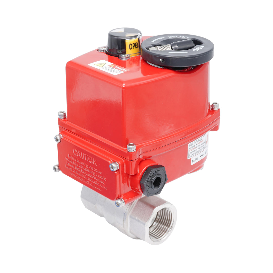 Rp 1-1/4" 2-Way Modulating Electric Brass Ball Valve 24 V AC/DC