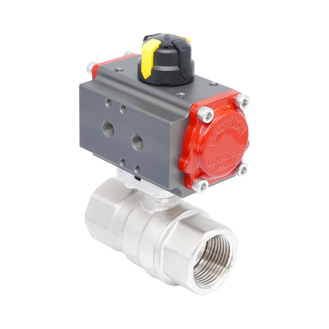 Rp 1" 2-Way Pneumatic Brass Ball Valve - Double Acting