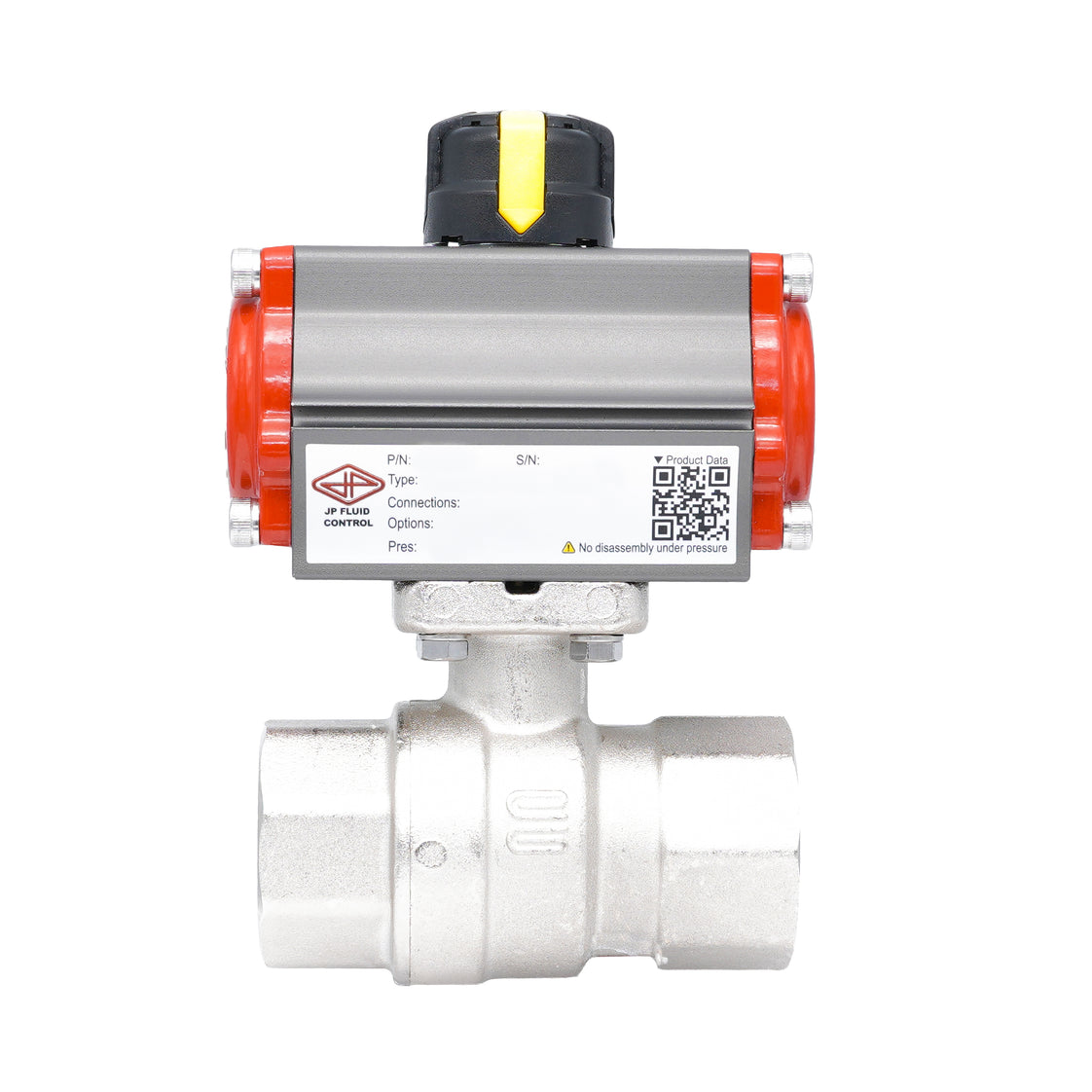 Rp 1 1/4" 2-Way Pneumatic Brass Ball Valve - Double Acting