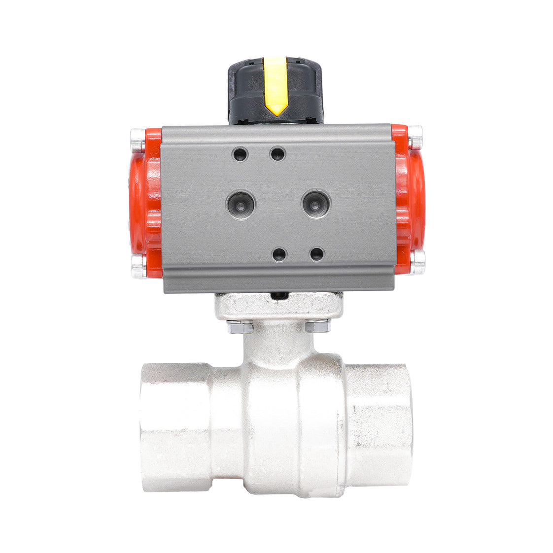 Rp 1 1/4" 2-Way Pneumatic Brass Ball Valve - Double Acting