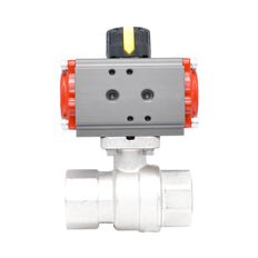 Rp 1" 2-Way Pneumatic Brass Ball Valve - Double Acting
