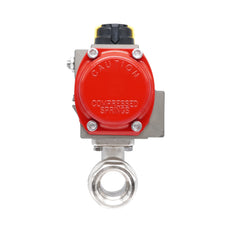 Rp 1 1/2" 2-Way Pneumatic Brass Ball Valve - Spring Opening