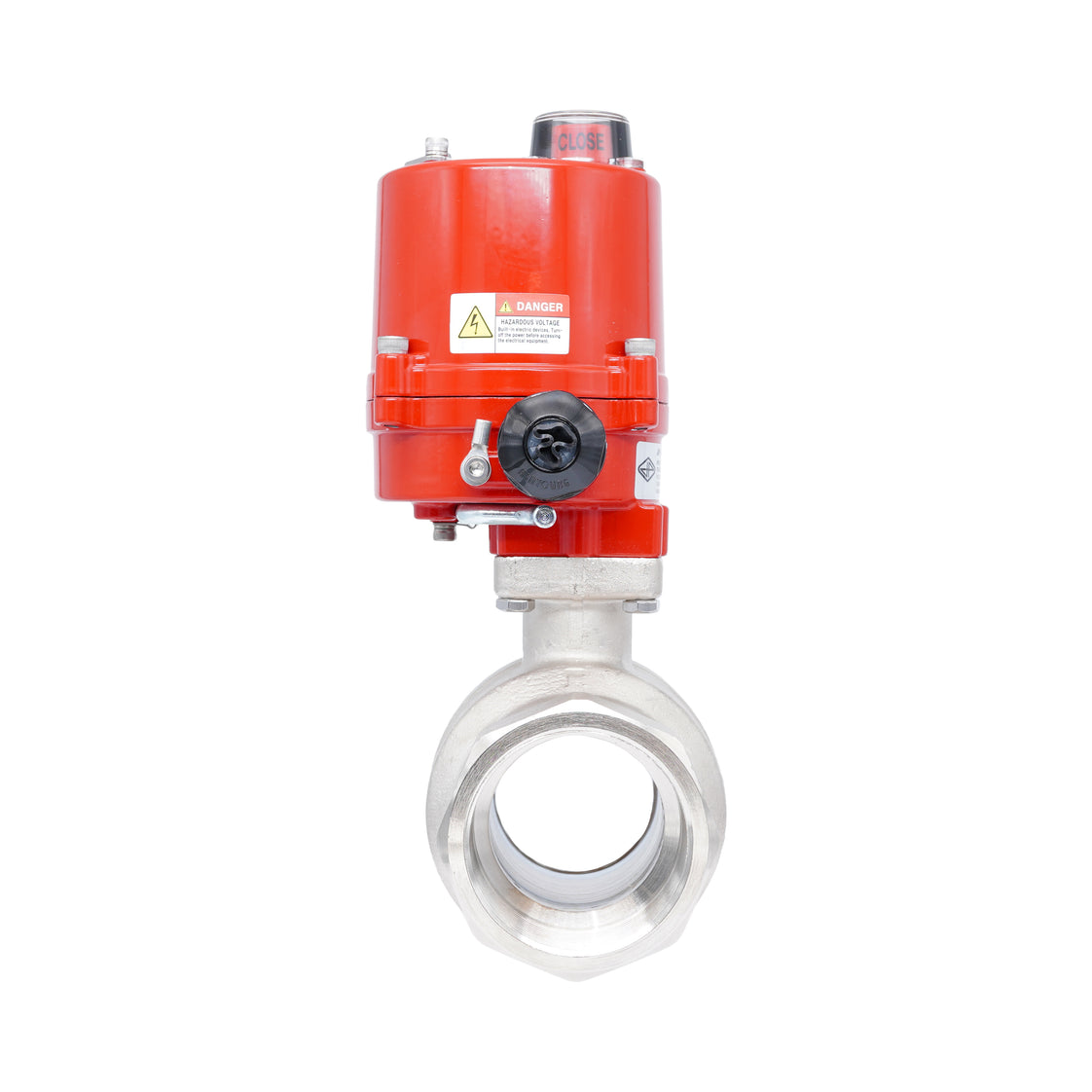 Rp 2-1/2" 2-Way Electric Brass Ball Valve 100-240 V AC