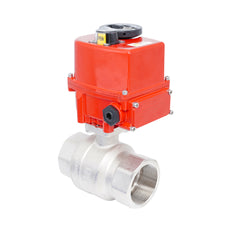 Rp 2" 2-Way Modulating Electric Brass Ball Valve 24 V AC/DC