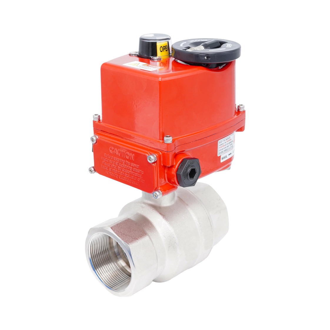 Rp 2" 2-Way Modulating Electric Brass Ball Valve 24 V AC/DC