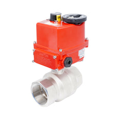 Rp 2" 2-Way Modulating Electric Brass Ball Valve 24 V AC/DC