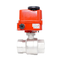 Rp 2" 2-Way Modulating Electric Brass Ball Valve 24 V AC/DC