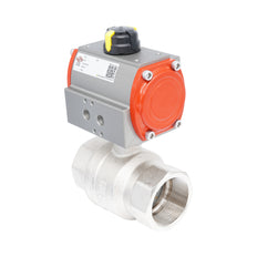Rp 3" 2-Way Pneumatic Brass Ball Valve - Double Acting