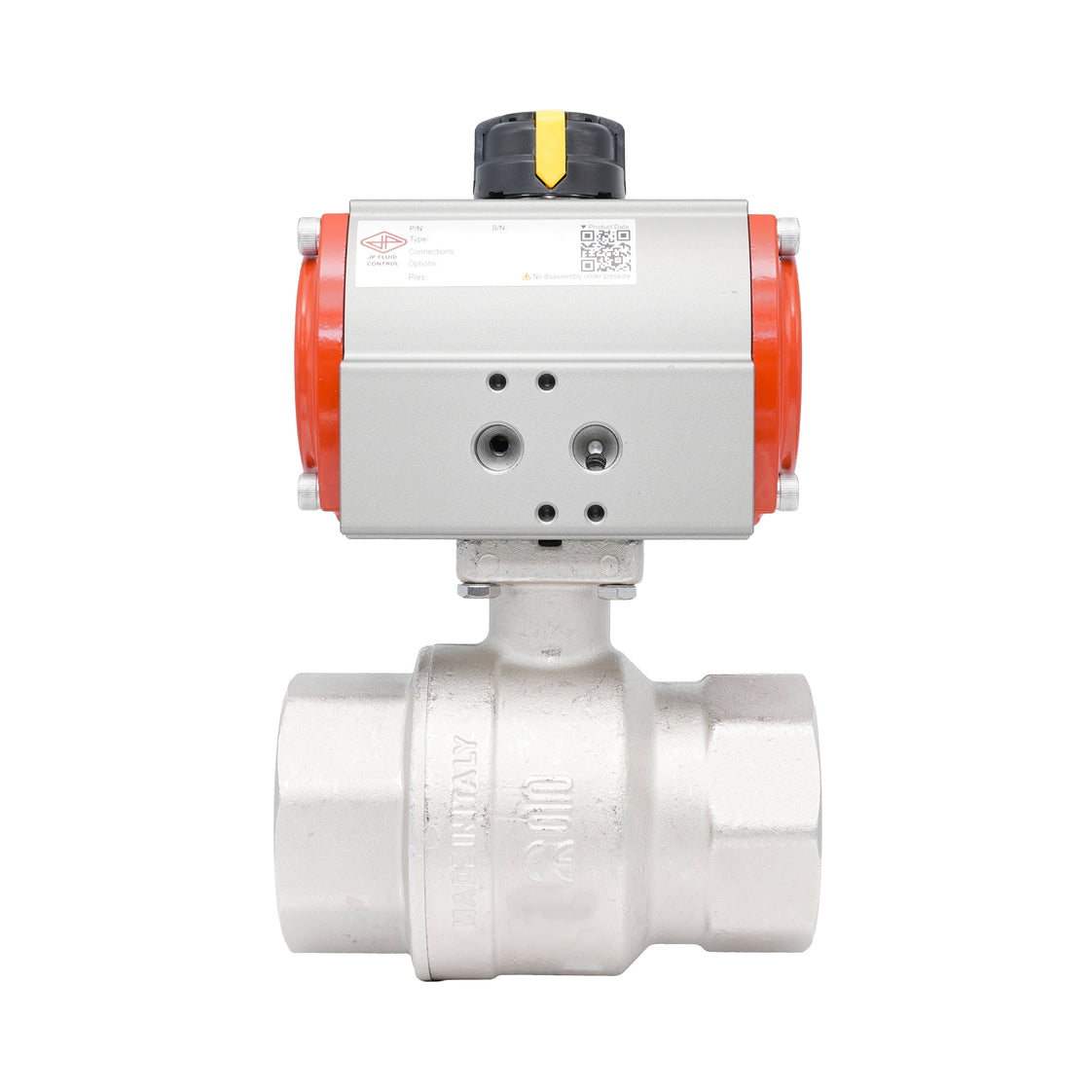 Rp 2-1/2" 2-Way Pneumatic Brass Ball Valve - Double Acting
