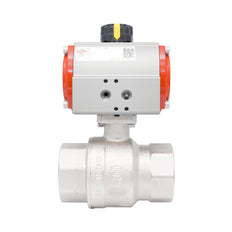 Rp 2-1/2" 2-Way Pneumatic Brass Ball Valve - Double Acting