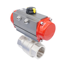 Rp 2-1/2" 2-Way Pneumatic Brass Ball Valve - Spring Closing