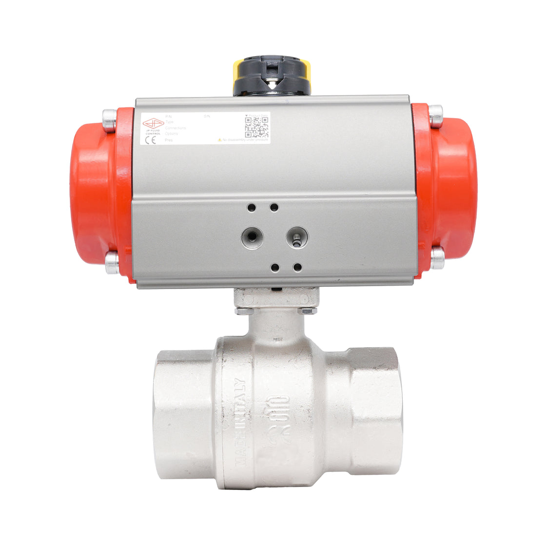 Rp 2-1/2" 2-Way Pneumatic Brass Ball Valve - Spring Opening