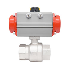 Rp 3" 2-Way Pneumatic Brass Ball Valve - Spring Closing