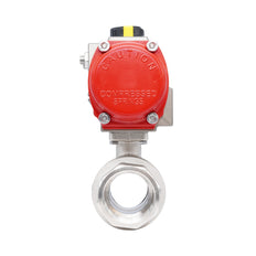 Rp 2-1/2" 2-Way Pneumatic Brass Ball Valve - Spring Closing