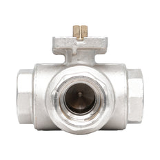Rp 1-1/4" 3-way T-Bore Brass Ball Valve ISO-Top F04/05 PN40