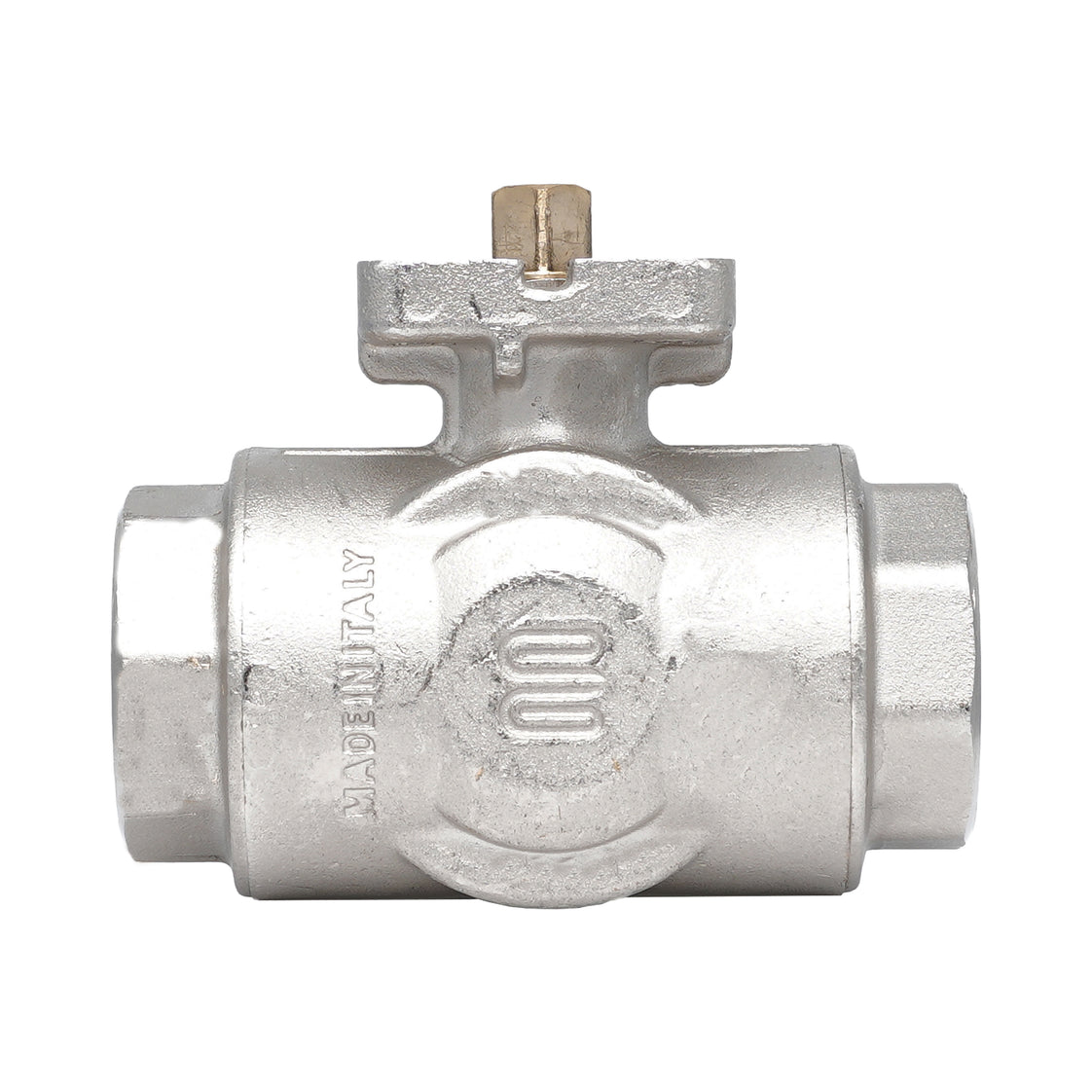 Rp 3/4" 3-way L-Bore Brass Ball Valve ISO-Top F03 PN40