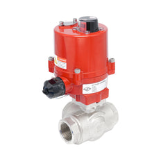 Rp 1/4" T-Bore 3-Way Electric Brass Ball Valve 100-240 V AC