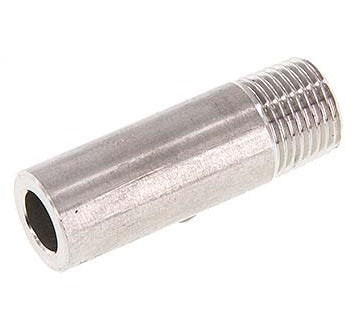 R 1/8'' Male x 10.2mm Stainless steel Pipe Nipple with Welding End 20 Bar DIN 2982 - 100mm