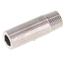 R 1/4'' Male x 13.5mm Stainless steel Pipe Nipple with Welding End 20 Bar DIN 2982 - 120mm