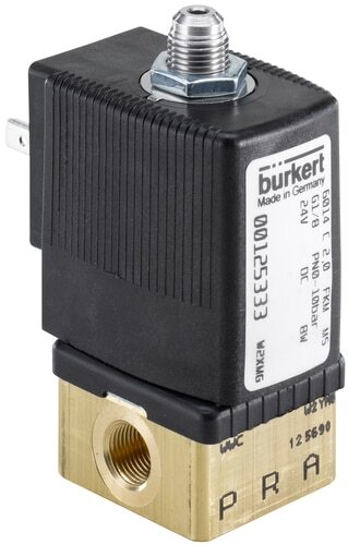 Solenoid Valve 3/2-Way G1/4'' NC Stainless steel FKM 0-10bar/145psi 24VAC/DC ATEX 6014 385939