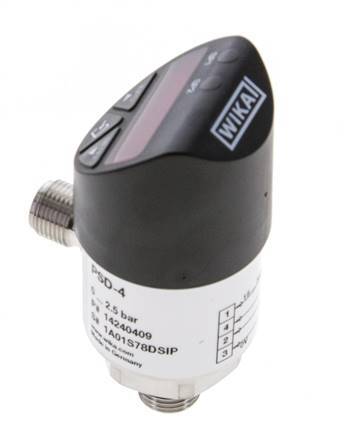 0 to 6bar Stainless Steel Wika Electronic Pressure Switch G1/4'' 1VDC IO-Link 4-pin M12 Connector