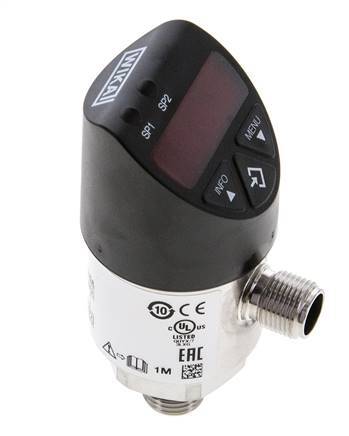 0 to 250bar Stainless Steel Wika Electronic Pressure Switch G1/4'' 1VDC IO-Link 4-pin M12 Connector